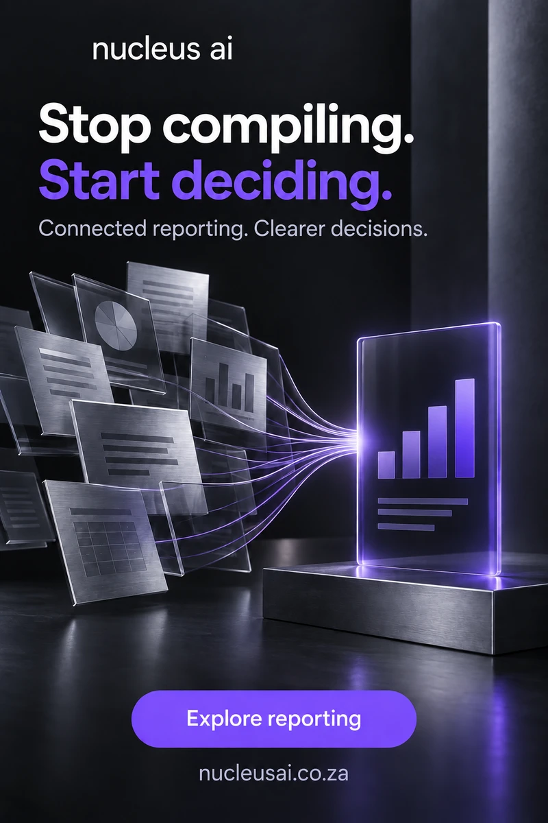 Nucleus AI. Stop compiling. Start deciding. Connected reporting. Clearer decisions. Explore reporting.
